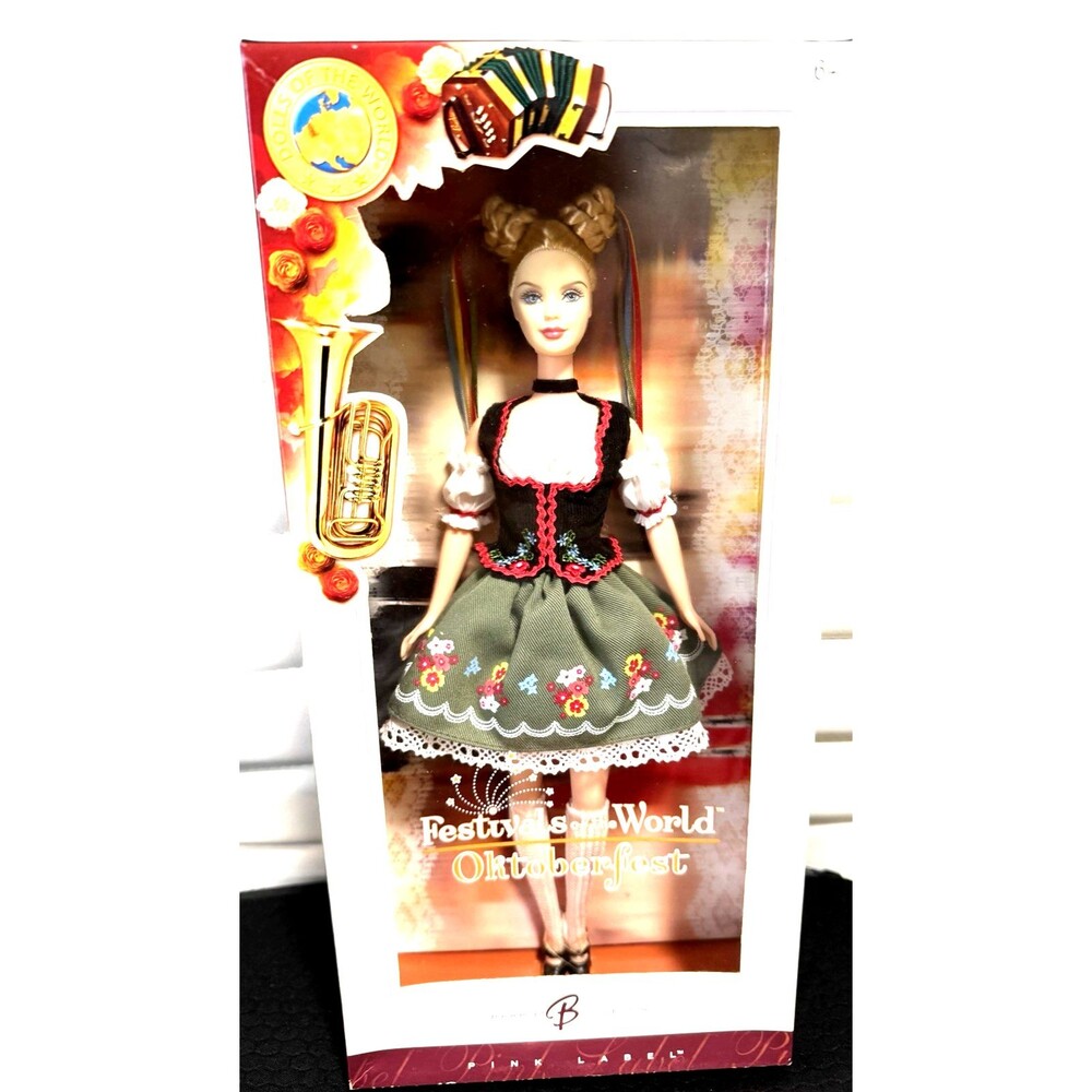 NRFB Pink Label 2006 Barbie Festivals of the World Oktoberfest Doll New Mattel